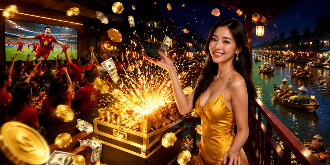 Người dùng miền Tây sử dụng điện thoại truy cập ứng dụng casino di động bên bờ sông Mekong