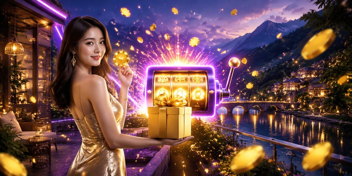 Ánh đèn neon rực rỡ tại Sa Pa minh họa trò chơi slot đêm khuya